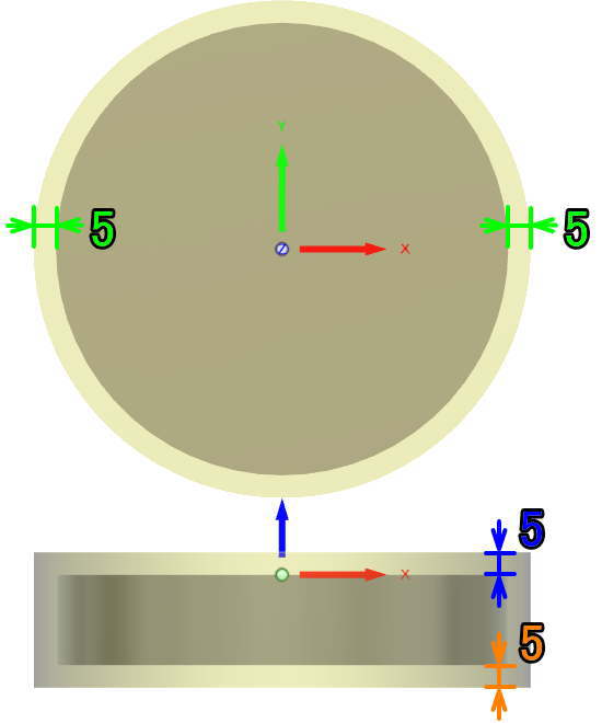 3D CAD FUSION360相対サイズ円柱の説明