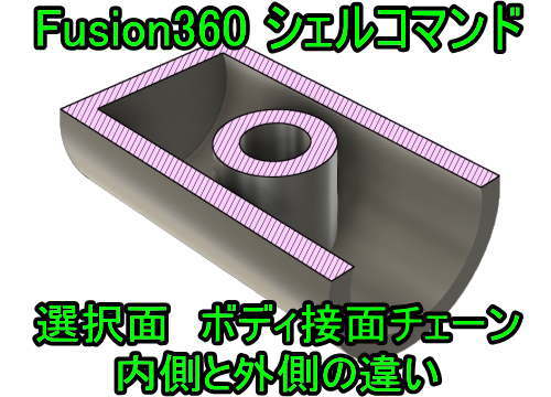 3CAD Fusion360 シェルの使い方、モデリングの練習