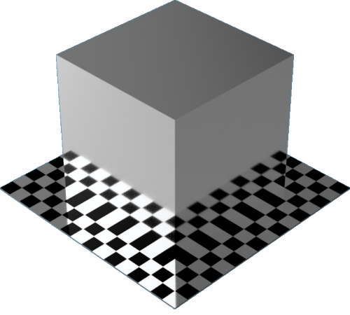 3DCADモデリングの外観をメタルのアルミニウム-つや出し直方体