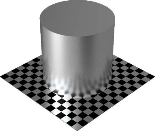 3DCADモデリングの外観をメタルのアルミニウム-サテン円柱