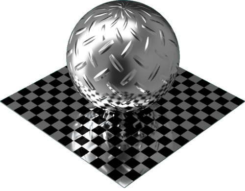 3DCADモデリングの外観をメタルのアルミニウム-ダイヤモンド プレート-1バー球