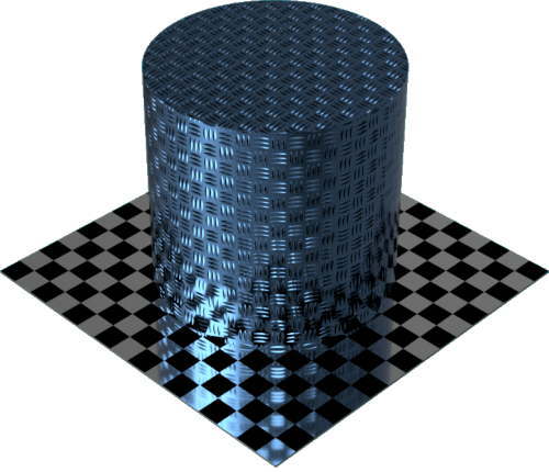 3DCADモデリングの外観をメタルのアルミニウム-ダイヤモンド プレート-3バーに色変更後