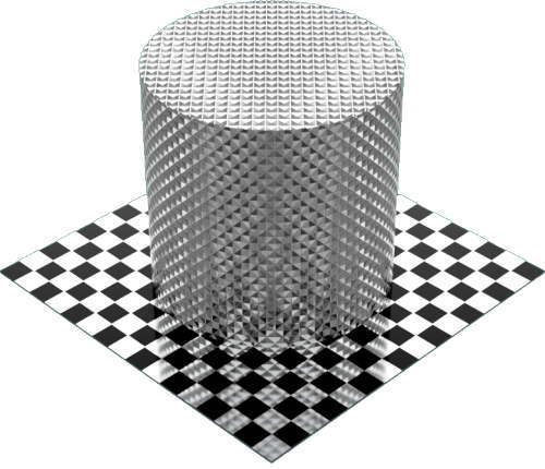 3DCADモデリングの外観をメタルのアルミニウム-ナーリング円柱