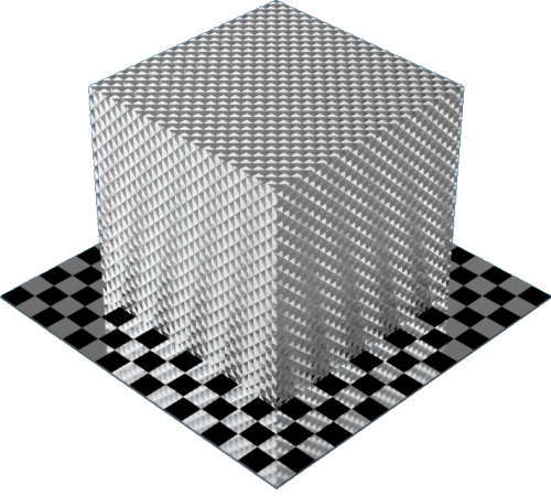 3DCADモデリングの外観をメタルのアルミニウム-ナーリング直方体
