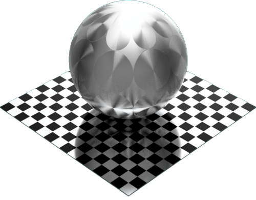 3DCADモデリングの外観をメタルのアルミニウム-ブラシ仕上げ放射状球