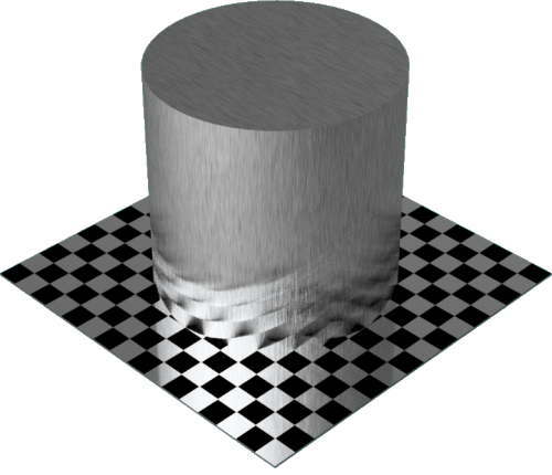 3DCADモデリングの外観をメタルのアルミニウム-ブラシ仕上げ直線状円柱