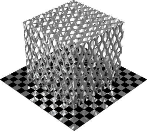 3DCADモデリングの外観をメタルのアルミニウム-メッシュ-エキスパンド 密直方体