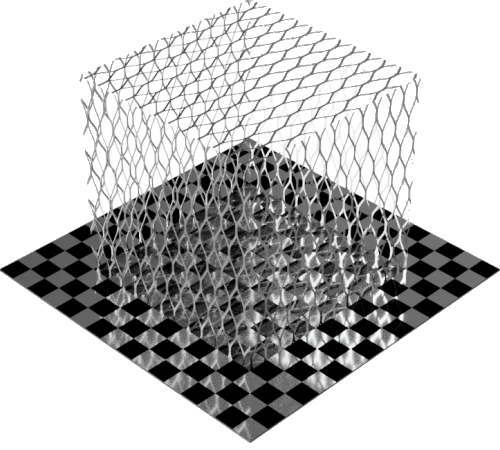 3DCADモデリングの外観をメタルのアルミニウム-メッシュ-エキスパンド粗直方体