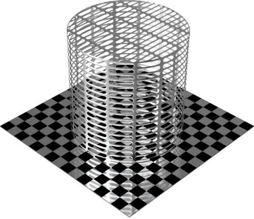3DCADモデリングの外観をメタルのアルミニウム-メッシュ-スロット円柱