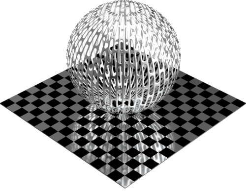 3DCADモデリングの外観をメタルのアルミニウム-メッシュ-スロット千鳥配置球