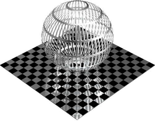 3DCADモデリングの外観をメタルのアルミニウム-メッシュ-スロット球