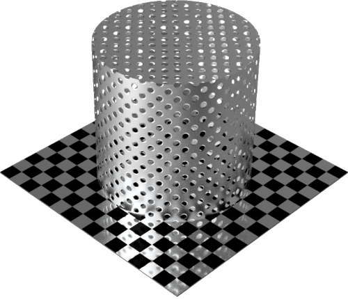 3DCADモデリングの外観をメタルのアルミニウム-メッシュ-穴小円柱