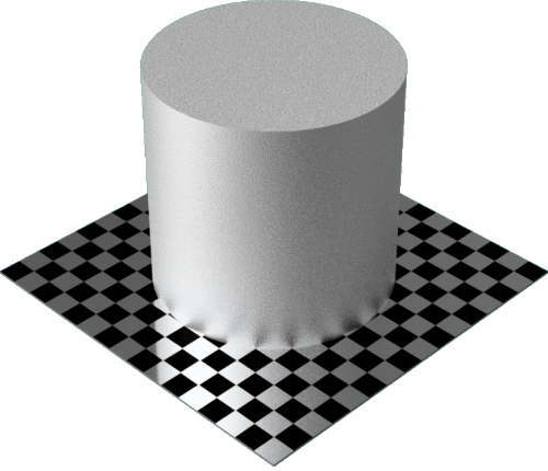 3DCADモデリングの外観をメタルのアルミニウム-鋳造円柱