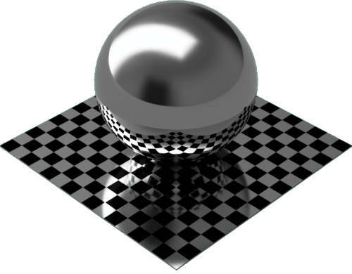 3DCADモデリングの外観をメタルのクロム球