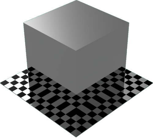 3DCADモデリングの外観をメタルのクロム直方体
