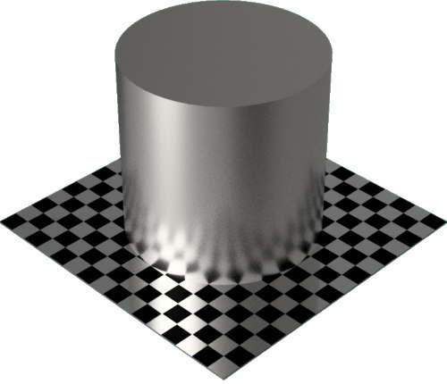 3DCADモデリングの外観をメタルのチタン円柱