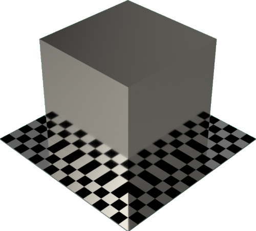 3DCADモデリングの外観をメタルのニッケル直方体