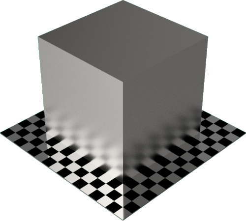 3DCADモデリングの外観をメタルのパラジウム直方体