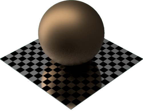 3DCADモデリングの外観をメタルのブロンズ球