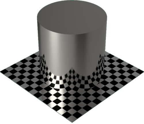 3DCADモデリングの外観をメタルのプラチナ円柱