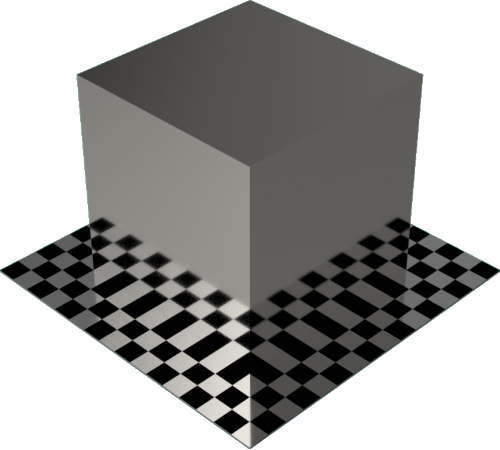 3DCADモデリングの外観をメタルのプラチナ直方体