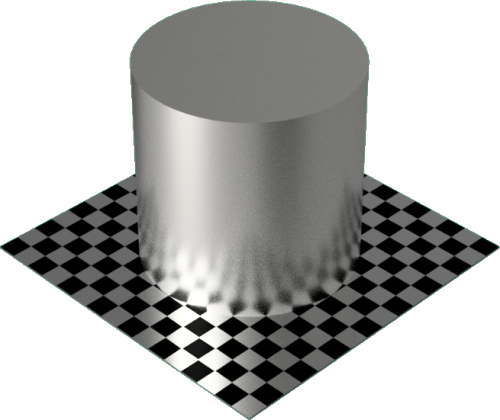 3DCADモデリングの外観をメタルの銀円柱