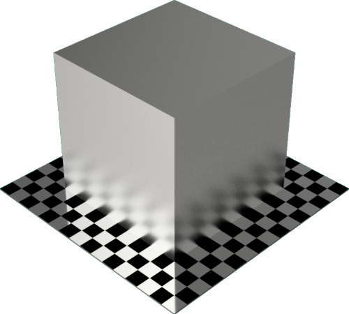 3DCADモデリングの外観をメタルの銀直方体