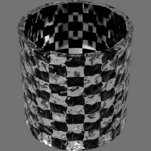 fudsion360 レンダリングのガラス-ノイズ円柱