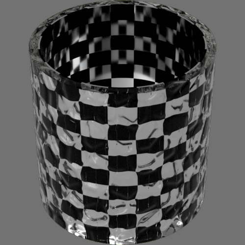 fudsion360 レンダリングのガラス-モザイク円柱