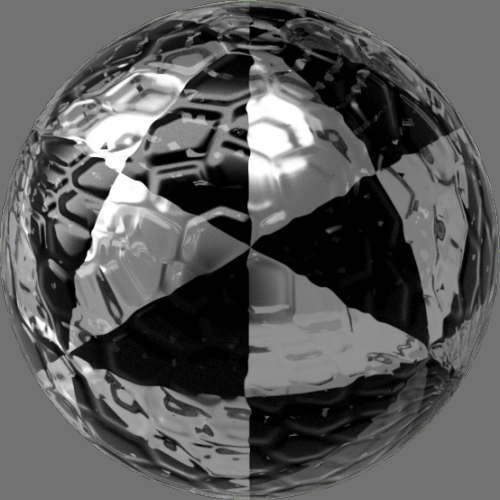 fudsion360 レンダリングのガラス-モザイク球