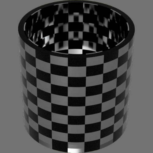fudsion360 レンダリングのガラス-中間色円柱