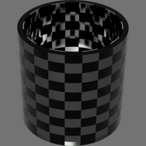 fudsion360 レンダリングのガラス-濃色円柱