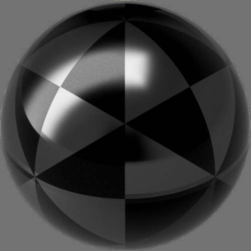fudsion360 レンダリングのガラス-濃色球
