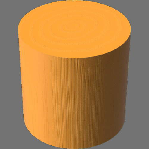 fudsion360レンダリングの3D Oak-Painted円柱