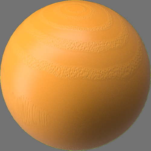 fudsion360レンダリングの3D Oak-Painted球