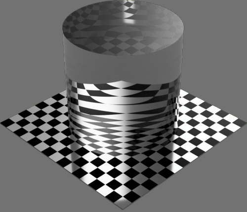 fudsion360レンダリングのBase material-Transparent円柱