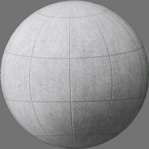 fudsion360レンダリングのコンクリートタイル球