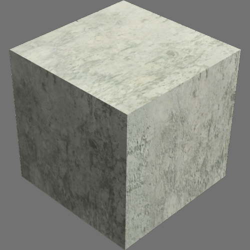 fudsion360レンダリングのコンクリート直方体