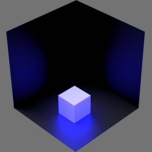 fudsion360レンダリングの放射光の放射率が青のみ+反透明が赤