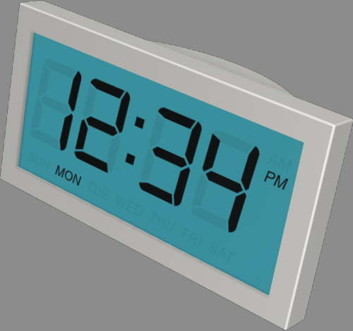fudsion360レンダリングの表示-7 セグメント-LCD時計