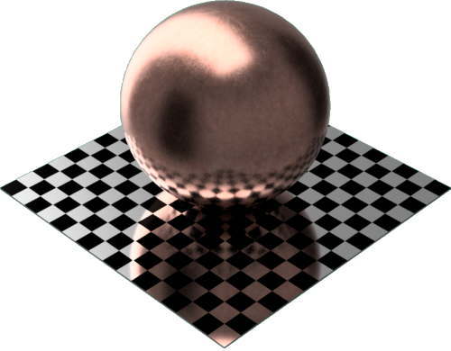 3DCADモデリングの外観をメタルの銅-未処理球