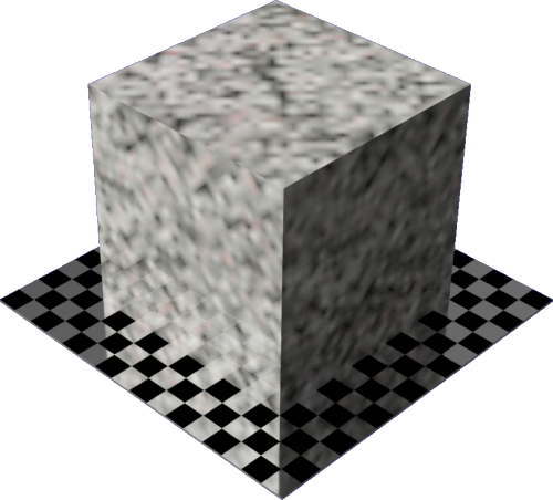 3DCADモデリングの外観を花こう岩の御影石-白黒の色変更後2