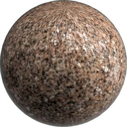 3DCADモデリングの外観を花こう岩の御影石-赤球