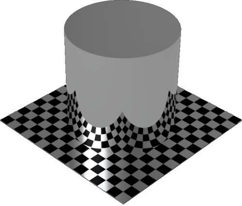 3DCADモデリングの外観を鏡円柱